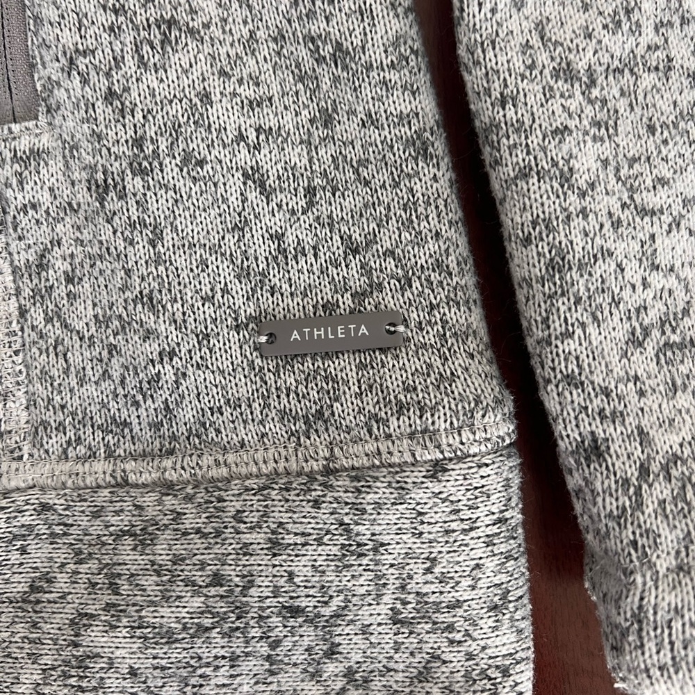 Athleta Heather Gray Fleece-Lined Jacket - Picture 3 of 4